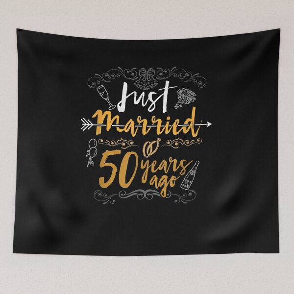 Item preview, Just Married 50 Year Wedding Anniversary Married Couples Gift  designed and sold by mchargue12.