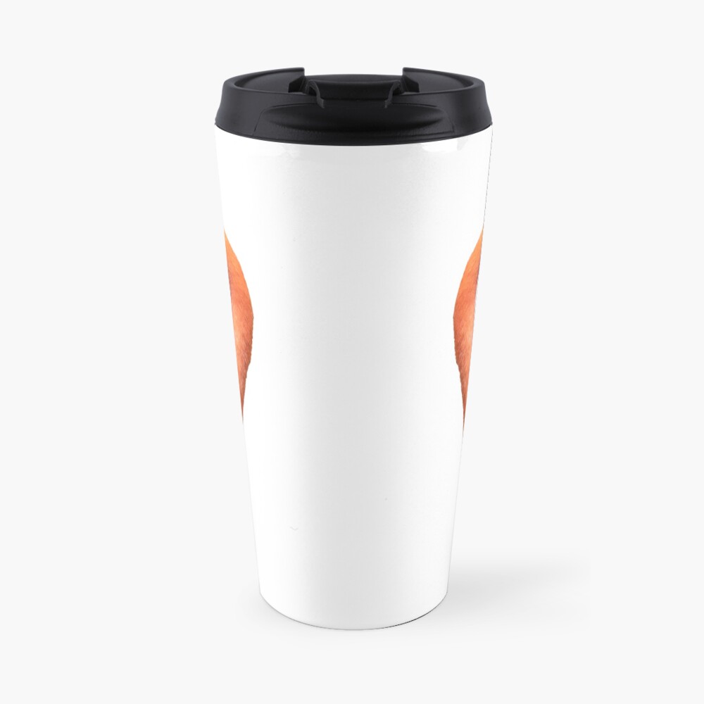 Photograph of a flamingo face Travel Coffee Mug