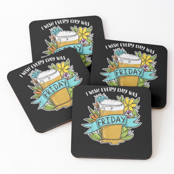 Item preview, I Wish Every Day Was Friday Drinking Beer Floral Gift  designed and sold by mchargue12.
