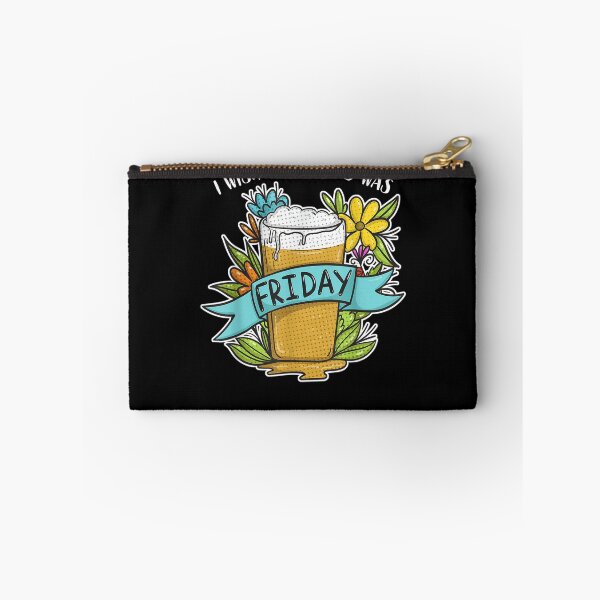 Item preview, I Wish Every Day Was Friday Drinking Beer Floral Gift  designed and sold by mchargue12.