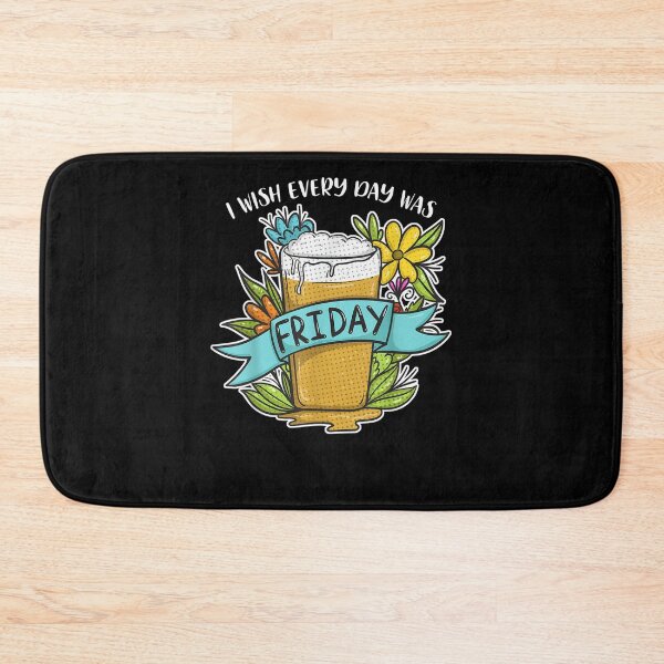 Item preview, I Wish Every Day Was Friday Drinking Beer Floral Gift  designed and sold by mchargue12.