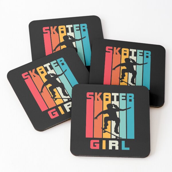 Item preview, Skater Girl Retro Vintage designed and sold by silverhexagon.
