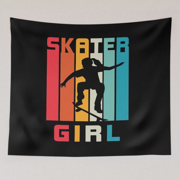 Item preview, Skater Girl Retro Vintage designed and sold by silverhexagon.