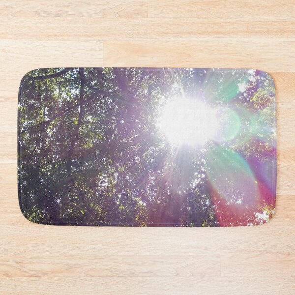 Item preview, The beautiful reflection of the sunlight shines through the big trees. designed and sold by Trianglegreen.