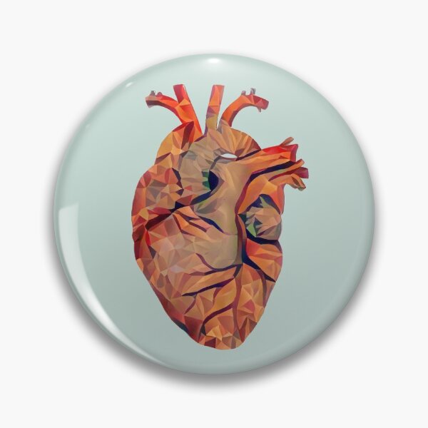 Item preview, Lowpoly Human heart, anatomy illustration art, heart lowpoly, triangle, geometric designed and sold by Collagedream.