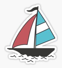 Color boats Sticker