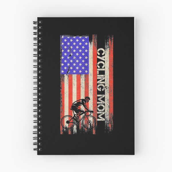 Item preview, Vintage American Flag Proud Cycling Mom Cyclist Silhouette Gift  designed and sold by mchargue12.