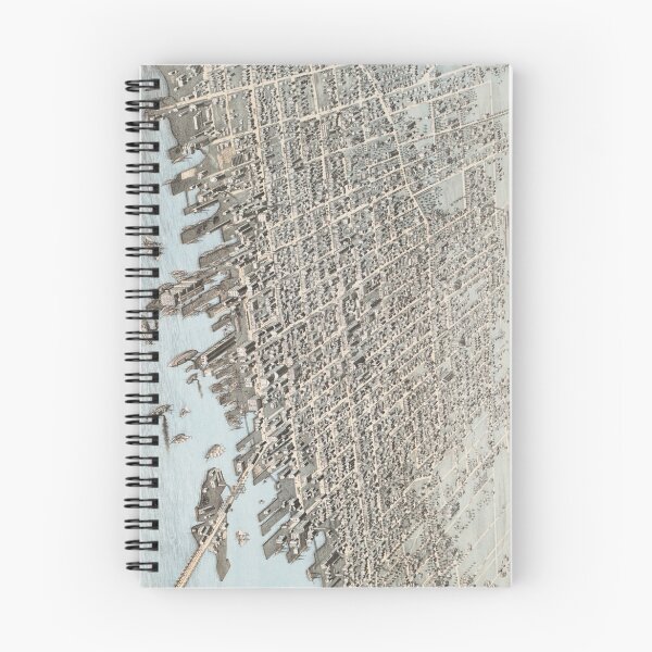 Item preview, Vintage Pictorial Map of New Bedford MA (1876) designed and sold by BravuraMedia.
