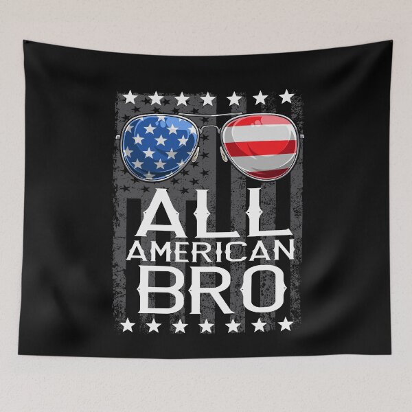 Item preview, All American bro 4th of July bro Sunglasses Family patriotic USA Flag designed and sold by hadlamcom.
