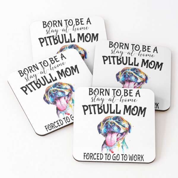 Item preview, BORN TO BE A STAY AT HOME PITBULL MOM designed and sold by Princez21.