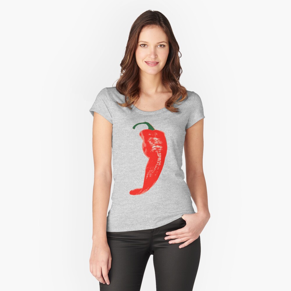 Red Chili Pepper Fitted Scoop T-Shirt