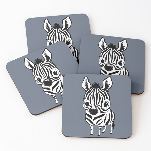 Item preview, Cartoon zebra. Black and white cute baby zebra. designed and sold by ZheltakovaIana.