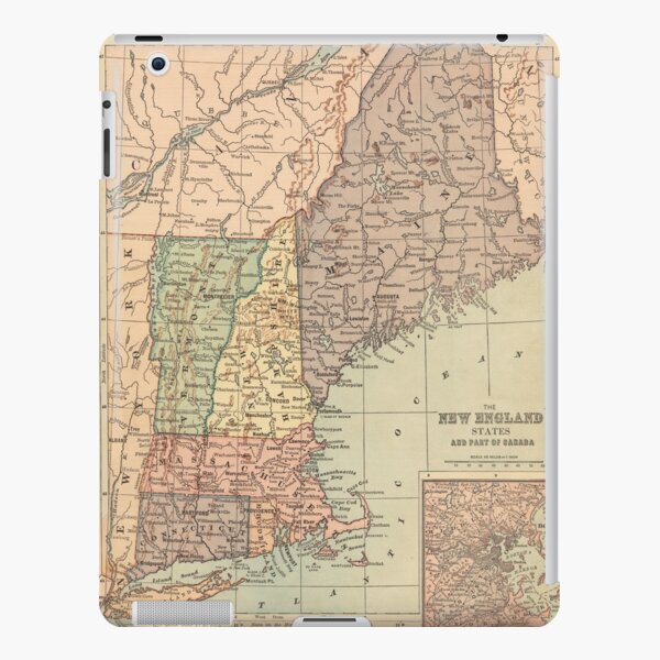 Vintage Map of New England (1880) iPad Snap Case
