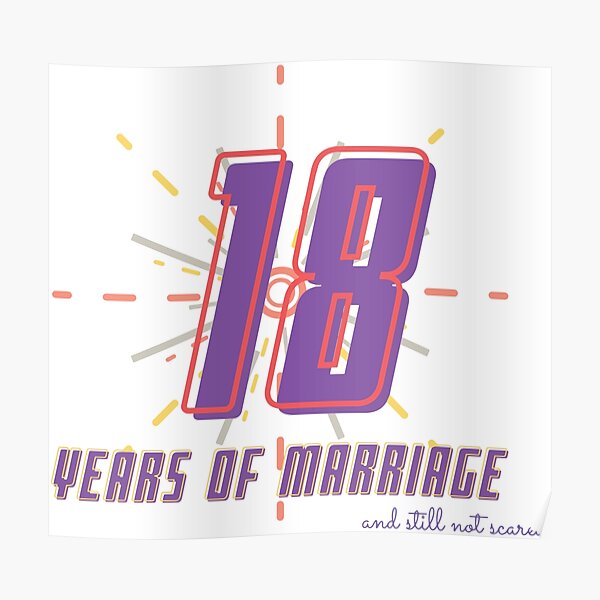 18th Marriage Anniversary Posters | Redbubble