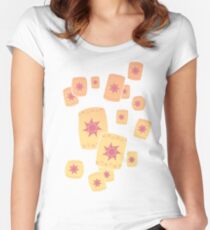 Floating Lanterns Gleam Women's Fitted Scoop T-Shirt