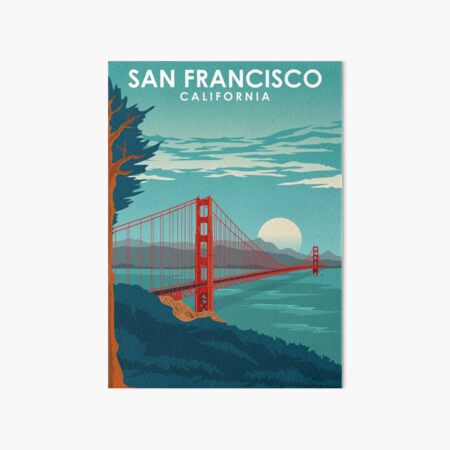 Artikel-Vorschau von San Francisco Kalifornien Reiseposter Golden Gate Bridge, designt und verkauft von Stadify.