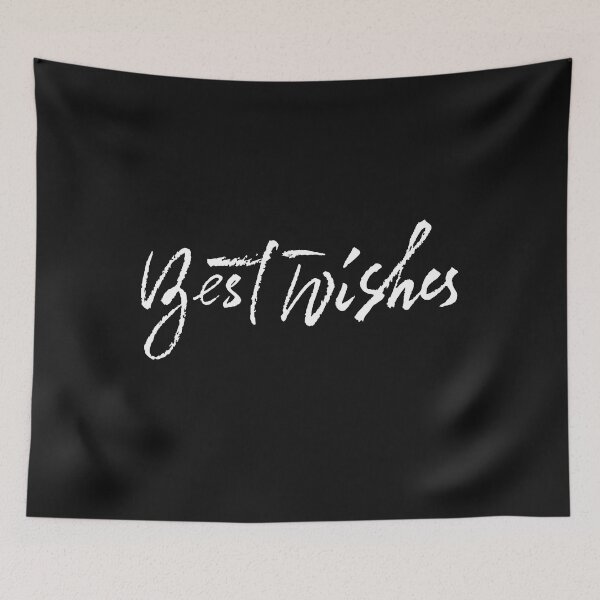 Item preview, Vintage Best Wishes Cursive Typography  designed and sold by garniturex.