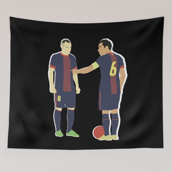 Item preview, Xavi & Andres Iniesta Barcelona Midfield Duo Maestro (Black) designed and sold by Jackshun.