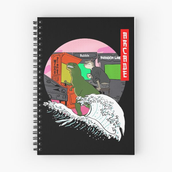 Item preview, Retro Gaming Machine Dinosaur and cat designed and sold by The Feel Good Merch.