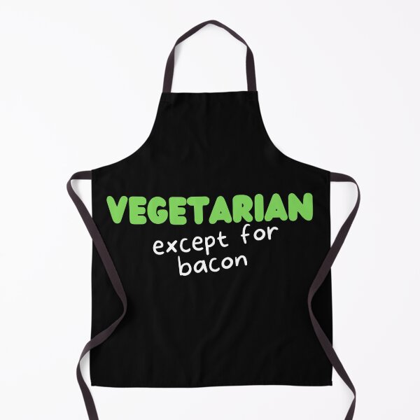Item preview, Vegetarian Except For Bacon Funny Text Design designed and sold by EarthArtDesigns.