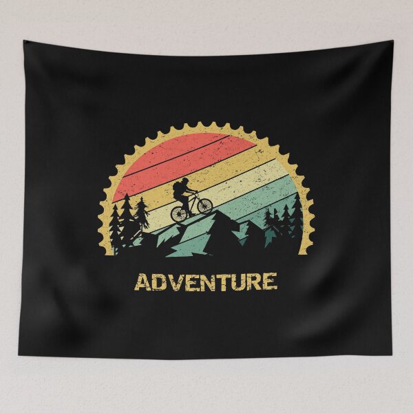 Item preview, Vintage mountain bike retro sunset Adventure designed and sold by MiloHarris.
