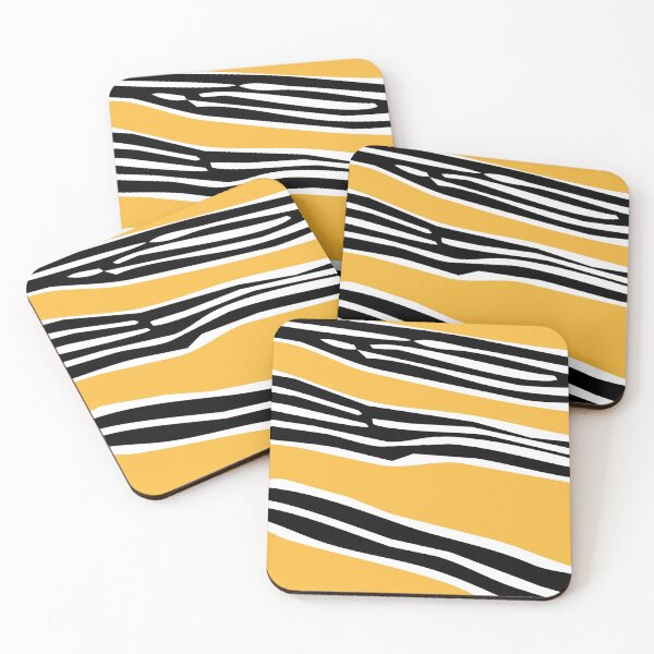 Item preview, Yellow abstract shapes with zebra print decoration designed and sold by BattaAnastasia.