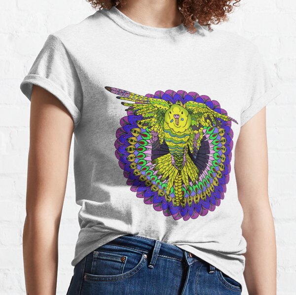 Flying Budgie Mandala Classic T-Shirt