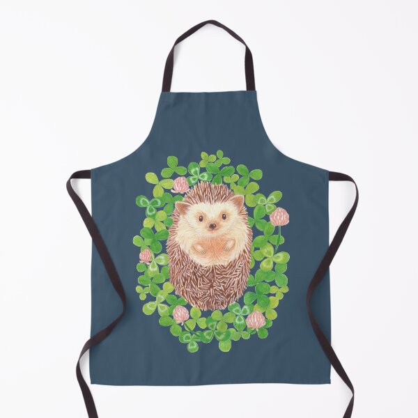 Item preview, Hedgehog in cloverfield on dark blue background designed and sold by EllenLambrichts.