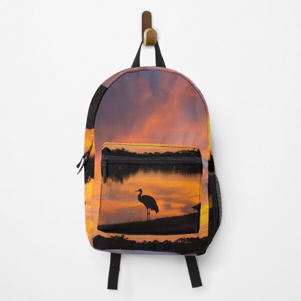 Item preview, Sunset reflection and sandhill crane silhouette designed and sold by Zina Stromberg.