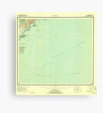USGS TOPO Map Alaska AK Kaguyak 360995 1952 250000 Canvas Print