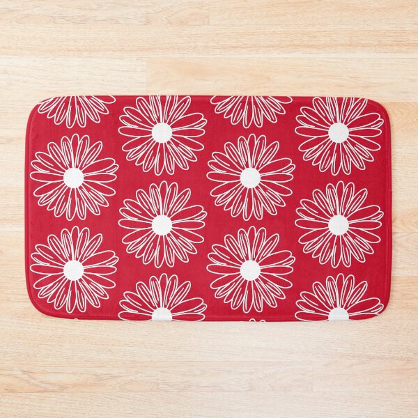Item preview, Red and White Floral Pattern - Daisy- designed and sold by thelustrous.