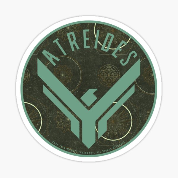 Dune - House Atreides Round (Light Pattern) - Sticker