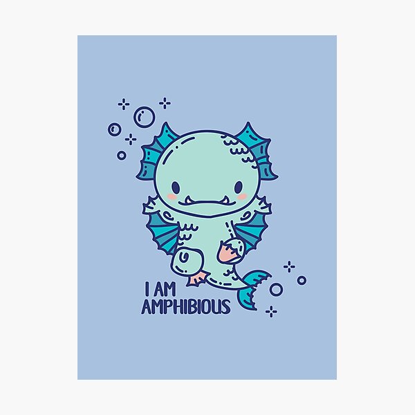 Item preview, Cute Amphibious monster swimmer designed and sold by SPIRIMAL.