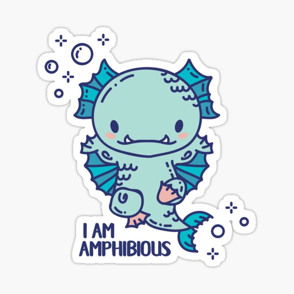 Item preview, Cute Amphibious monster swimmer designed and sold by SPIRIMAL.