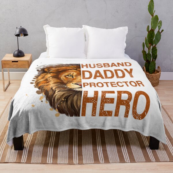 Item preview, Husband Daddy Protector Hero T-ShirtLion Dad Husband Daddy Protector Hero Fathers Day designed and sold by BeacoMars.