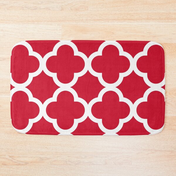Item preview, Red and White Geometric Pattern - Quatrefoil designed and sold by thelustrous.
