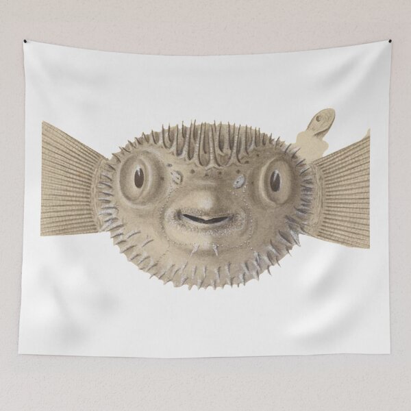 Item preview, Puffer fish illustration design  designed and sold by TrippyEarth.