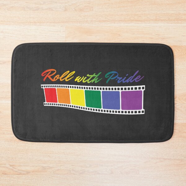 Item preview, Roll with Pride White Film Strip with Rainbow Text designed and sold by Mr-FluffyTail.