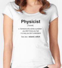 Physiker Tailliertes Rundhals-Shirt