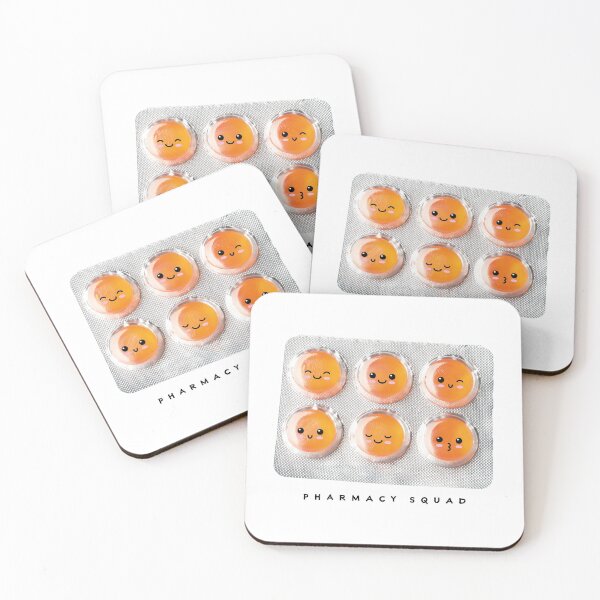 Item preview, Pharmacy squad blister orange emoji pills designed and sold by Eenig.