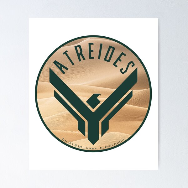 Item preview, Dune - House Atreides Round (Dark Image) - designed and sold by Printerially.