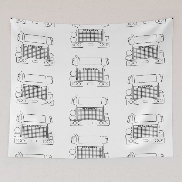 Item preview, Scammell S24 classic lorry black outline graphic designed and sold by soitwouldseem.