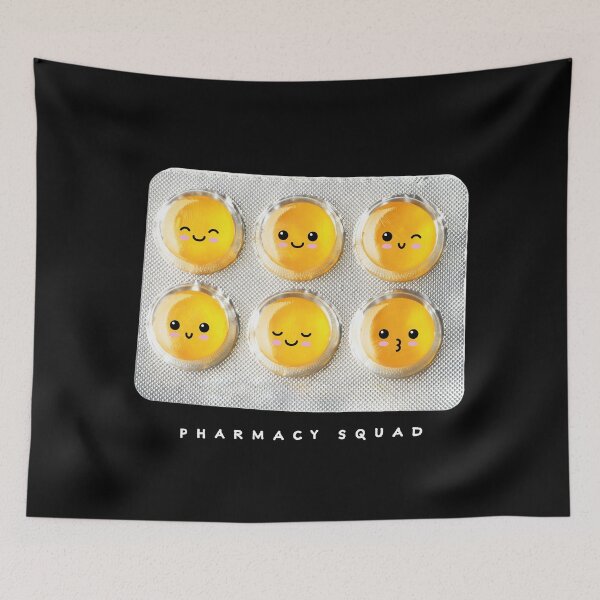 Item preview, Pharmacy squad blister yellow emoji pills designed and sold by Eenig.