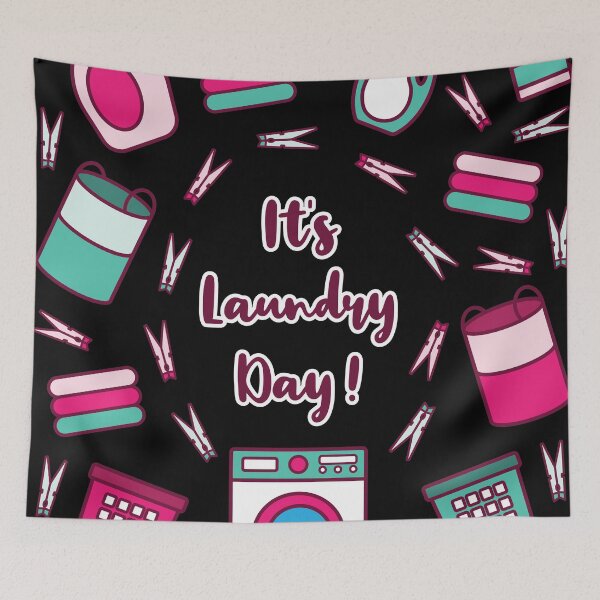 Item preview, It's Laundry Day | Green Pink | Black designed and sold by Wintre2.