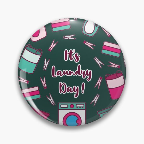Item preview, It's Laundry Day | Green Pink | Dark Green designed and sold by Wintre2.