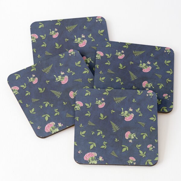 Item preview, Deep Blue Sweet William and Fern Textured Seamless Pattern designed and sold by cozycaroline.