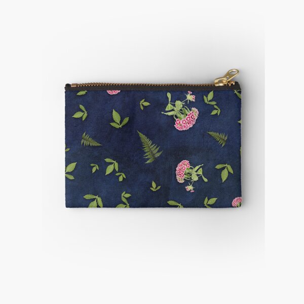 Item preview, Deep Blue Sweet William and Fern Textured Seamless Pattern designed and sold by cozycaroline.