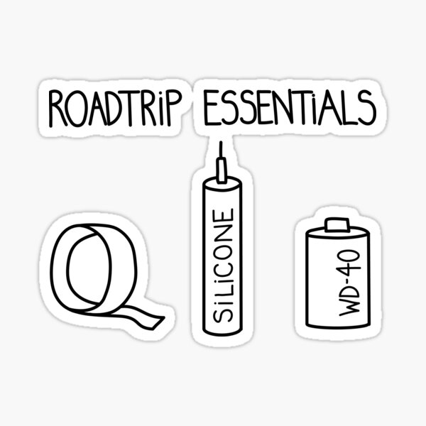 Roadtrip essentials Sticker