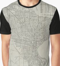 Vintage Map of Newark NJ (1920) Graphic T-Shirt