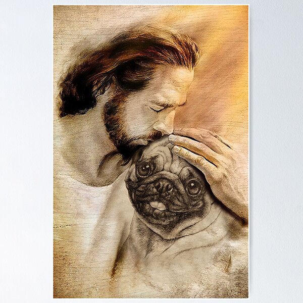 Artikel-Vorschau von Jesus Wit Mops - Mops-Liebhaber, designt und verkauft von hippololocc.